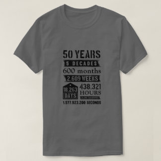 50年50年600ヶ月の誕生日パーティー誕生 Tシャツ
