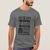 50年50年600ヶ月の誕生日パーティー誕生 Tシャツ (正面)