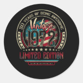 50年50素晴らし番目の誕生日ヴィンテージ1972米国 ラウンドシール (正面)