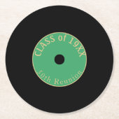 50年！カスタマイズ可能なクラス懇親会コースター ラウンドペーパーコースター (正面)