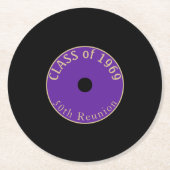 50年！カスタマイズ可能なクラス懇親会コースター ラウンドペーパーコースター (正面)