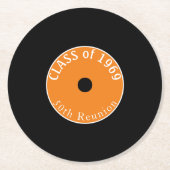 50年！カスタマイズ可能なクラス懇親会コースター ラウンドペーパーコースター (正面)