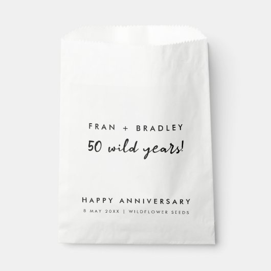 50年 | 50周年記念ワイルドフラワーシード フェイバーバッグ (正面)