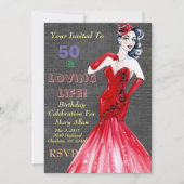 50愛する人生のパーティの招待状 招待状 (正面)