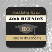 50懇親会!クラス懇親会 スクエアペーパーコースター