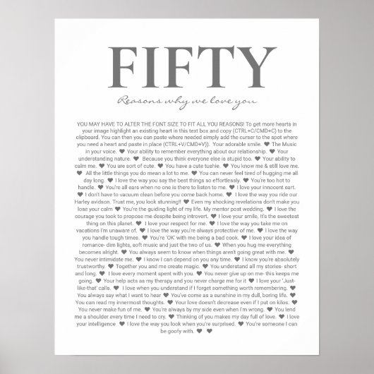 50我々があなたを愛する結婚理由ポーを愛する ポスター (正面)