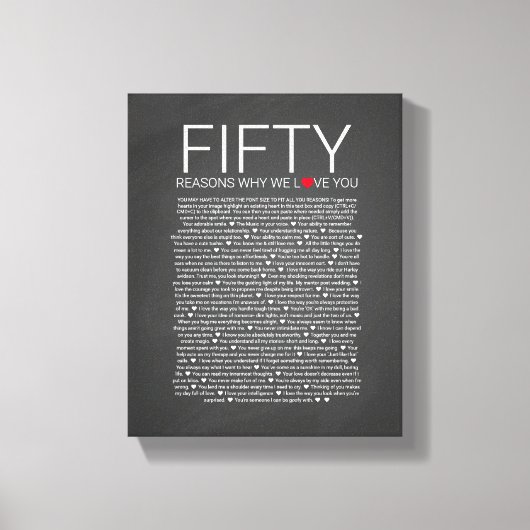 50我々があなたを愛する結婚理由 キャンバスプリント (正面)