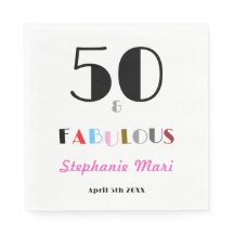 50才おめでとう アールデコ お誕生日パーティーデザイン 日付入り 50歳の誕生日