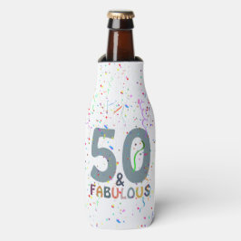 50才おめでとう ブルーコンフェティ 誕生日お祝い ボトルクーラー