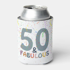 50才おめでとう ブルーコンフェティ 誕生日お祝い 缶クーラー
