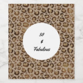 50才でファビュラス チェック柄 ワインラベル (シングルラベル)