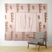 50才の誕生日にお似合いのローズゴールドの美しい名前 タペストリー (インサイチュ(横))