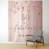 50才の誕生日を祝うゴージャスなスターたち ローズゴールドの輝きと glam タペストリー (インサイチュ)