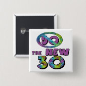 50新しい30の第50誕生日プレゼント 缶バッジ (正面&裏面)