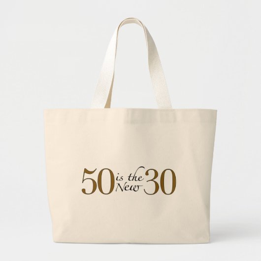 50新しい30はあります ラージトートバッグ (正面)