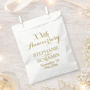 50日またはその他結婚の記念日 – スクリプトフォント フェイバーバッグ