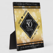 50日エレガント金結婚記念額 フォトプラーク (側面)