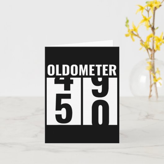 50日50誕生日おもしろいギフト男性女性回転計49 カード (黄色い花)