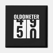 50日50誕生日おもしろいギフト男性女性回転計49 マグネット (正面)