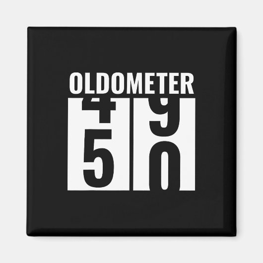 50日50誕生日おもしろいギフト男性女性回転計49 マグネット (正面)