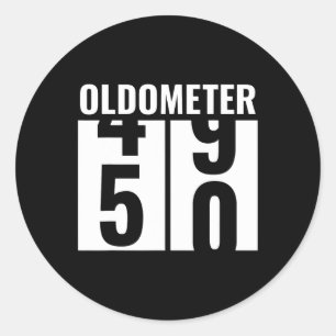 50日50誕生日おもしろいギフト男性女性回転計49 ラウンドシール
