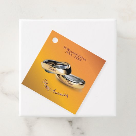 50日✨💛ゴールデン結婚リングや輪記念日 フェイバータグ (インサイチュ)