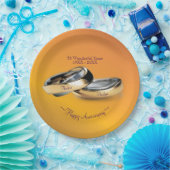 50日✨💛ゴールデン結婚リングや輪記念日 ペーパープレート (パーティー)