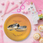 50日✨💛ゴールデン結婚リングや輪記念日 ペーパープレート (パーティー)