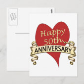 50日。記念日 ポストカード (正面/裏面)