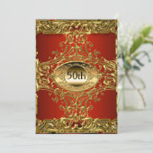 50最高の日金ゴールドブルゴーニュ誕生日パーティー 招待状 (スタンド正面)