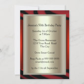 50最高の日金ゴールドブルゴーニュ誕生日パーティー 招待状 (裏面)