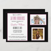 50枚と素晴らしいパーティー写真 招待状 (正面/裏面)