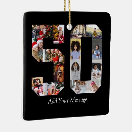 50枚のフォトコラージュ セラミックオーナメント (右)