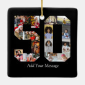 50枚のフォトコラージュ セラミックオーナメント (裏面)