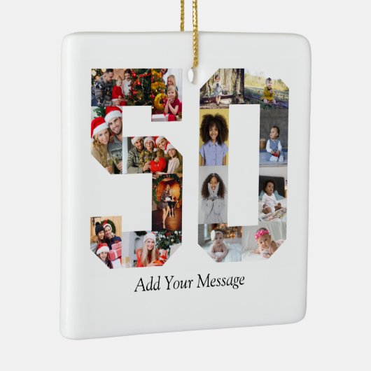 50枚のフォトコラージュ セラミックオーナメント (右)