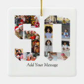 50枚のフォトコラージュ セラミックオーナメント (裏面)