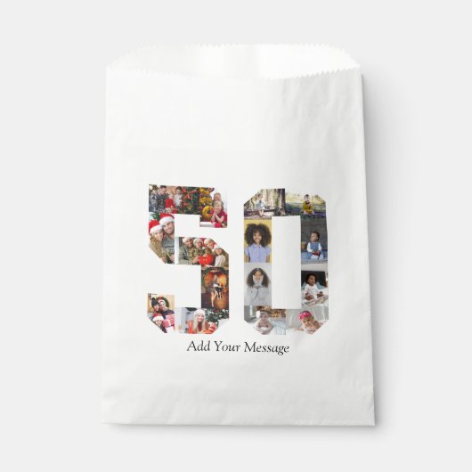 50枚のフォトコラージュ フェイバーバッグ (正面)