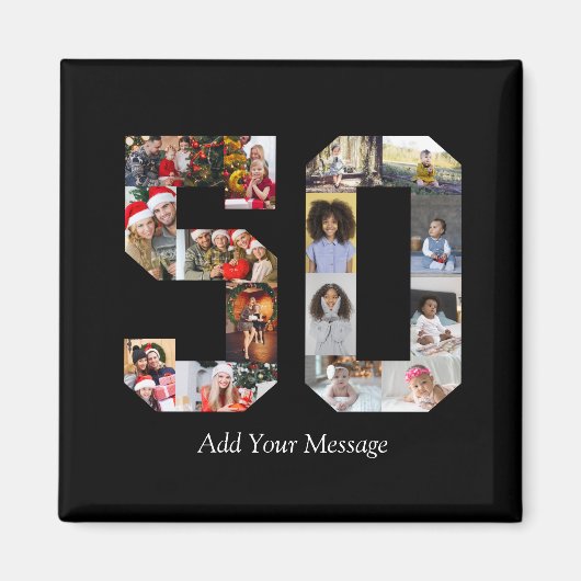 50枚のフォトコラージュ マグネット (正面)