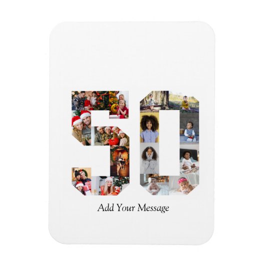 50枚のフォトコラージュ マグネット (縦)