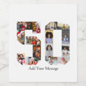 50枚のフォトコラージュ ワインラベル (シングルラベル)