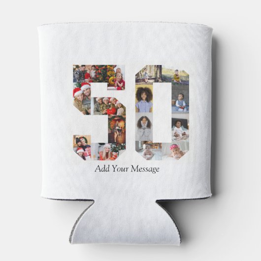 50枚のフォトコラージュ 缶クーラー (裏面)