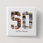 50枚のフォトコラージュ 缶バッジ (正面)