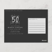 50枚の写真の誕生日の招待状を作成しています ポストカード (裏面)