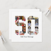 50枚の写真の コラージュ カード (正面/裏面インサイチュ)