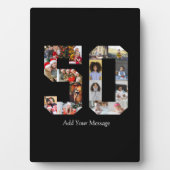 50枚の写真の コラージュ フォトプラーク (正面)