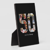 50枚の写真の コラージュ フォトプラーク (側面)