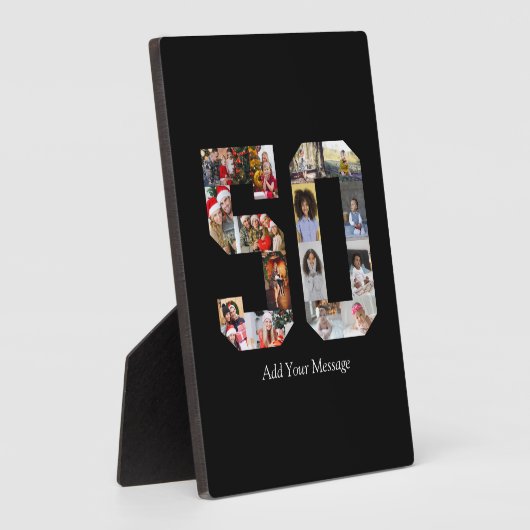 50枚の写真の コラージュ フォトプラーク (側面)