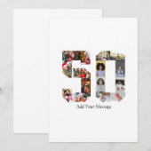 50枚の写真の コラージュ 案内状 (正面/裏面)