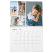 50枚の写真パーソナライズされた カレンダー (2月 2026)