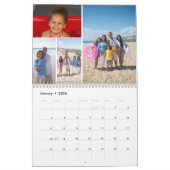 50枚の写真パーソナライズされた カレンダー (1月 2026)